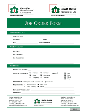 Job Order Form