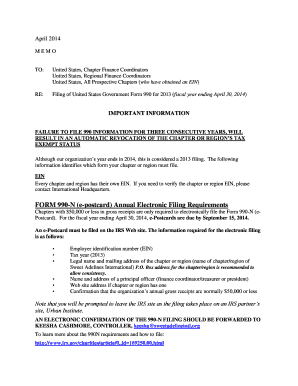 US Form 990 Filing Instructions