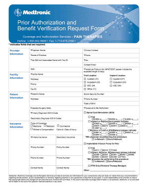 Prior Authorization and Benefit Verification Request Form
