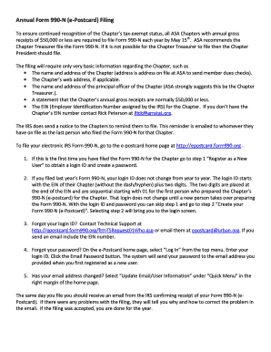 IRS Form 990-N Filing Instructions