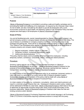 Tobacco-Free Workplace Policy