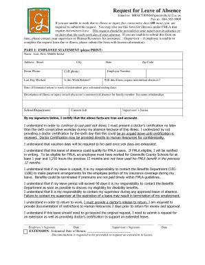 Request for Leave of Absence