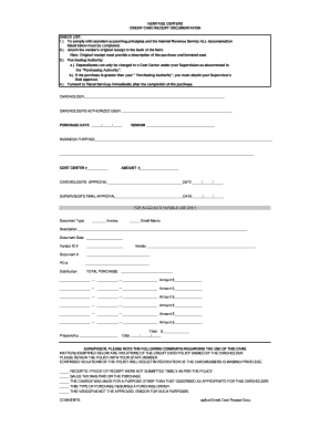 Credit Card Receipt Documentation