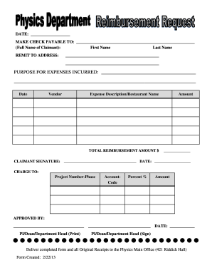 Expense Reimbursement Form