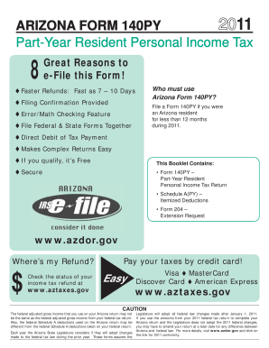 Arizona Form 140PY 2011