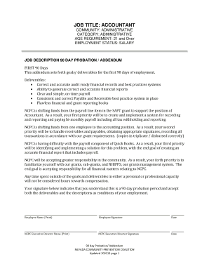 JOB DESCRIPTION 90 DAY PROBATION ADDENDUM - nv-cpc