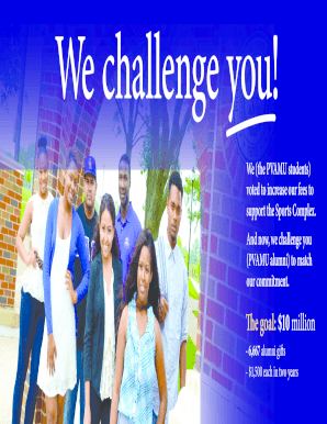 PVAMU Sports Complex Challenge Pledge Form