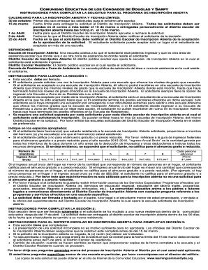 Solicitud para el Programa de Inscripción Abierta