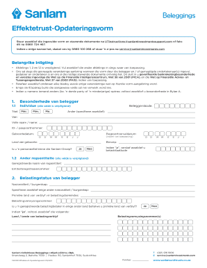 Sanlam Investment Update Form