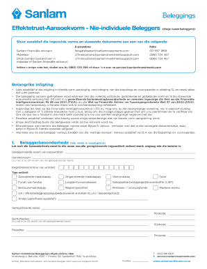 Sanlam Investment Trust Application Form
