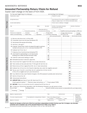 Minnesota Amended Partnership Return