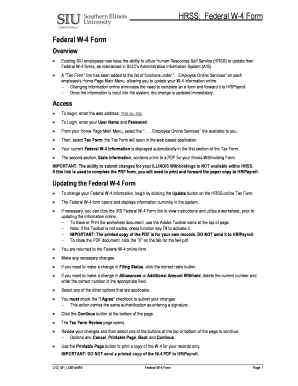 Federal W-4 Form