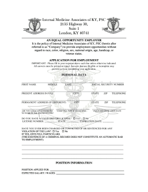 Application for Employment