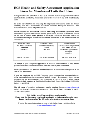 ECS Health and Safety Assessment Application