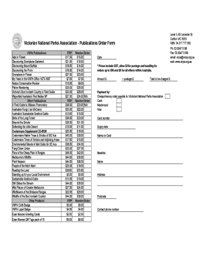Publications Order Form