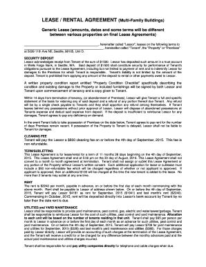 Multi-Family Lease Agreement