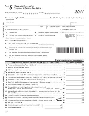 Wisconsin Corporation Franchise or Income Tax Return