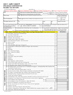 Arkansas Corporation Income Tax Return