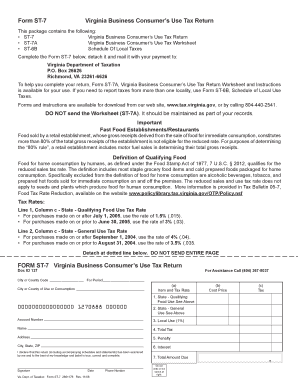 Virginia Business Consumer’s Use Tax Return