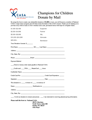 Champions for Children Donation Form