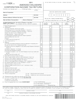Delaware Corporation Income Tax Return