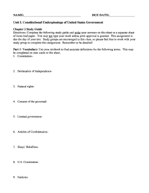 US Government Study Guide