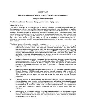 Investor Report Template