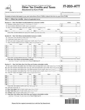 New York State IT-203-ATT Tax Form