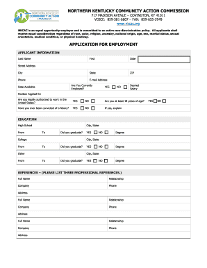 Employment Application Form