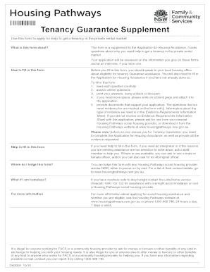 Tenancy Guarantee Supplement