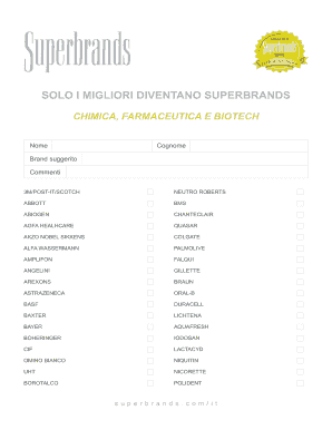 Superbrands Nomination Form