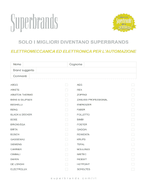 SOLO I MIGLIORI DIVENTANO SUPERBRANDS