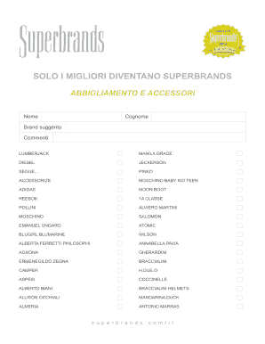 SOLO I MIGLIORI DIVENTANO SUPERBRANDS