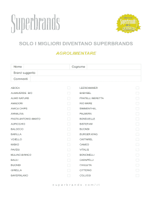 Superbrands Nomination Form