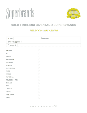 Superbrands Telecom Nomination Form