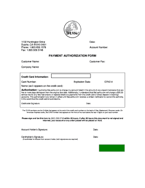 Payment Authorization Form