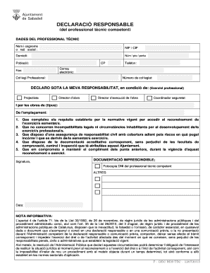 Professional Responsibility Declaration