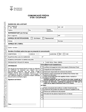 Catalonia Building Use and Occupation Notice
