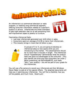 An infomercial is a commercial television or radio - omro k12 wi