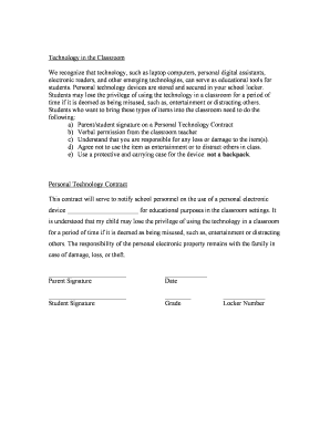 Personal Technology Contract