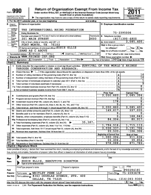 Form 990 Return of Organization Exempt From Income Tax