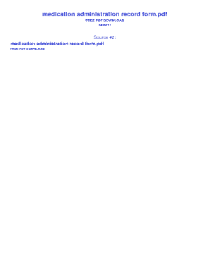 Medication Administration Record Form