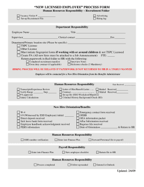 New Employee Hiring Process Form