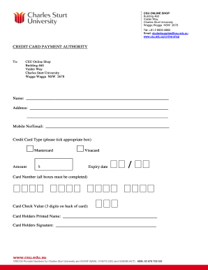 Credit Card Payment Authority