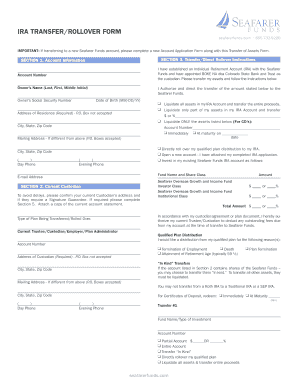 IRA Transfer/Rollover Form