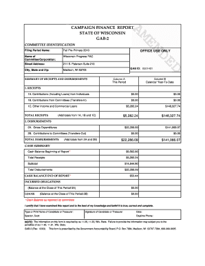 Wisconsin Campaign Finance Report