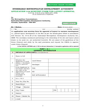 Hyderabad Layout Approval Application