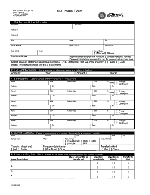 IRA Intake Form