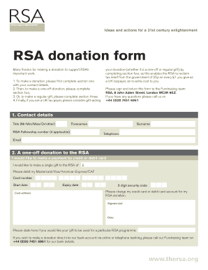 RSA Donation Form