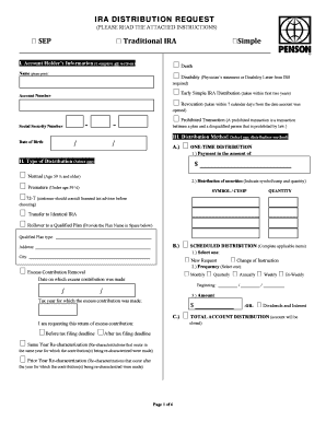 IRA Distribution Request Form